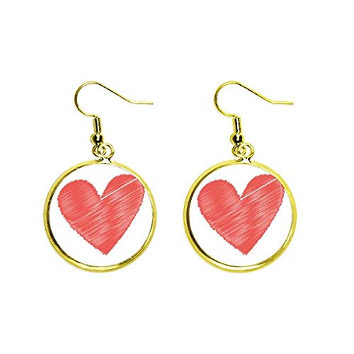 Pendientes de corazón rojos para San Valentín: el regalo romántico ideal con baño dorado