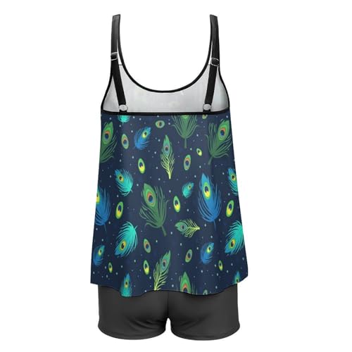 Maillot de bain tankini anti-frottement avec short de garçon pour femme - 5