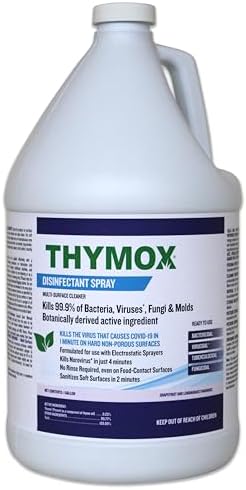 Thymox 1 Gallon Botanical Disinfectant - All Natural Cleaner Mold Remover, Multipurpose Cleaner, Mold Killer - Ideal for Restoration Jobs and Water Damage, Pet Friendly Natural Disinfectant