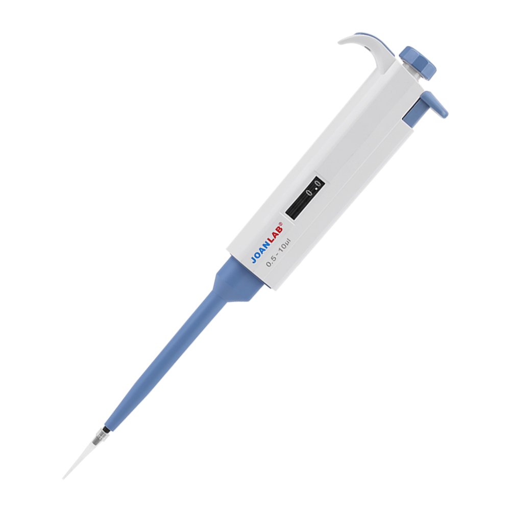 Pipette Mikroliter, 0.5~10ul Einkanalpipette für Transport Gemessener Flüssigkeitsvolumina während der Analyse und des Experimentierens