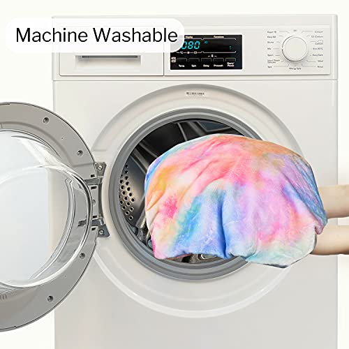 Rosielily 400 Gsm Tie Dye Blanket And Throws, Pink Soft Rainbow Blanket, Flannel Fleece Lightweight Soft Cozy Plush Tie Dye Gifts Rainbow Print Blankets For Kids Teen Girls Women All Seasons 50X60 #TOP6