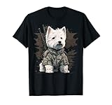 Soldado veterano de terrier blanco de las tierras altas del oeste de Westie, fuerzas armadas, tropas, batallón, regimiento o división. Lleva el ejército patriótico de West Highland White Terrier de Estados Unidos en el día de los veteranos o el día de los conmemorativ