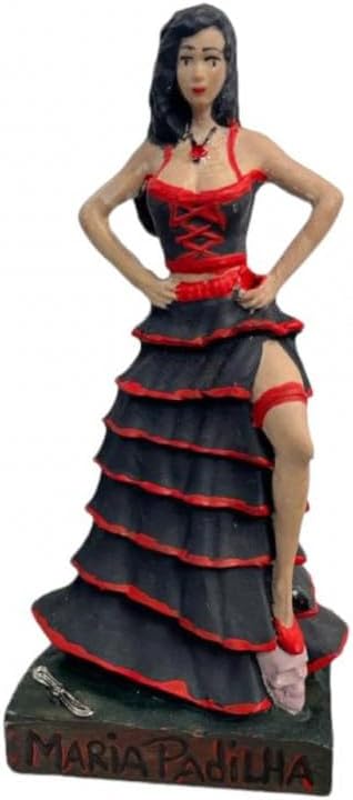 Escultura Pomba Gira Maria Padilha 15 Cm em Resina