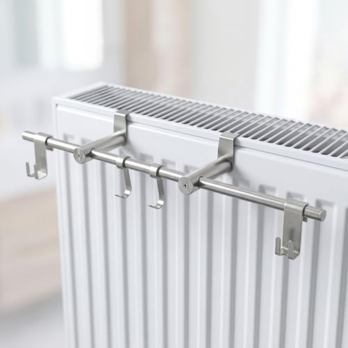 RANRAO Porte-serviettes à suspendre au-dessus de la porte de la salle de bain - Porte-serviettes chauffant pour radiateur (40 cm)