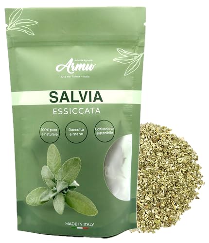 Armu – Salvia Seca Triturada 40g – Cosecha Manual – Secado Delicado – Para Infusión, Té y Uso Culinario