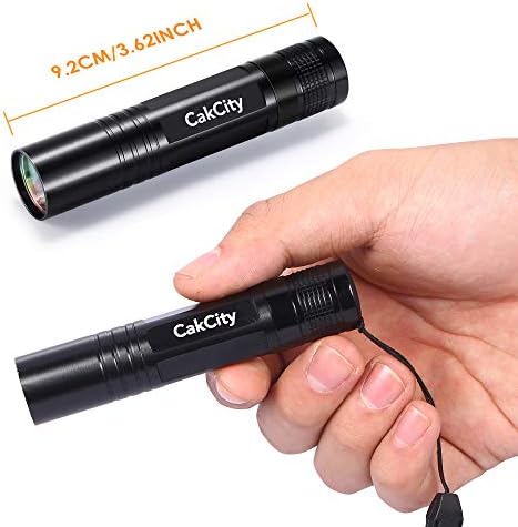 4 Pack LED Pocket Torch Ultra Bright IP44 Outdoor Waterproof Black Portable Small Flashlight with Aluminum Alloy and Keyring for Camping Walking Hiking Climbing etc