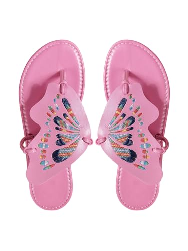 Verdusa Women's Open Toe Butterfly Sandals Slip on Slippers Summer Thong Sandals