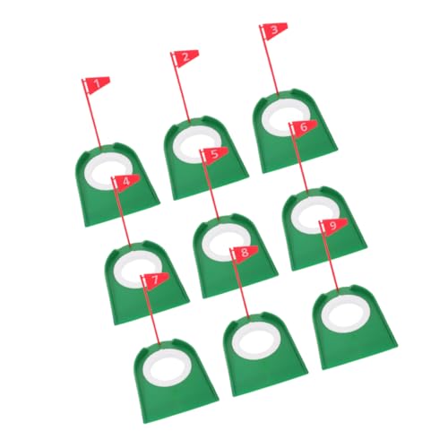 BESPORTBLE Golf Cup Putter Training Aid 9pcs Plastic Golf Putting Cup Training Set Equipment