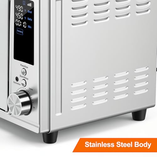 Image of OLIXIS Air Fryer Toaster Oven Combo Extra Large with Smart Probe, 29.6QT Oven Countertop 12 Functions in 1, 7 Accessories Included, Stainless, Up to 450F