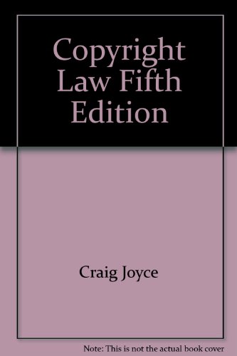 Copyright Law Fifth Edition 0820551562 Book Cover