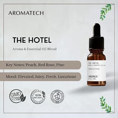 AromaTech Santal, The Hotel, White Tea Aroma Oil Bundle for Scent Diffusers - 10 Milliliter