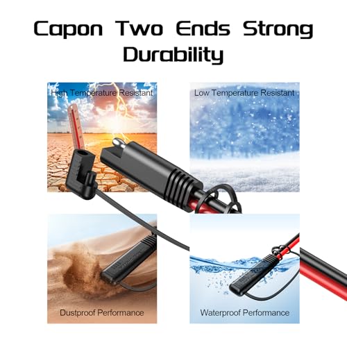 Image of SAE Extension Cable 16AWG, 10Ft SAE to SAE Extension Cord DC Power Automotive Extension Cable for Solar Panels,Cars, RVs,Trucks,Boats, etc