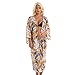 Produktbild HMMJ Frauen-Vertuschung Tropischer Regenwald Canna Druck Kimono Cardigans Chiffon Sunscreen Bikini Beachwear-Badeanzug-Jacke
