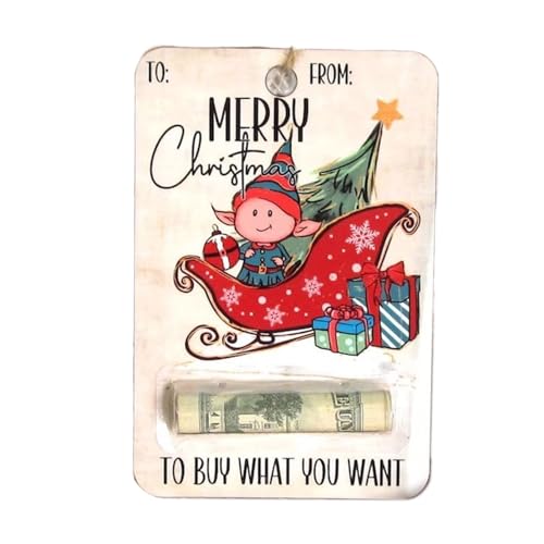 Durable Christmas Money Clip Holder Unique Christmas Wallet Cash Pendant Festive Charm Decorations for Gift Giving Christmas Tree Money Clip Decoration