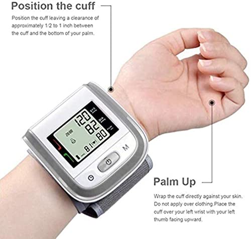 Qinersaw Wrist Blood Pressure Monitor Large Lcd Display & Adjustable Wrist Cuff, Automatic Reading For Home Use, For Home Hospital Medical Sports Detection #TOP3