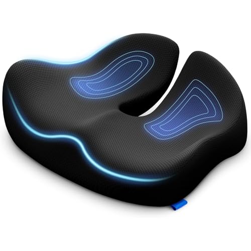 Memory Foam Seat Cushion for Office & Car – Pain Relief Support