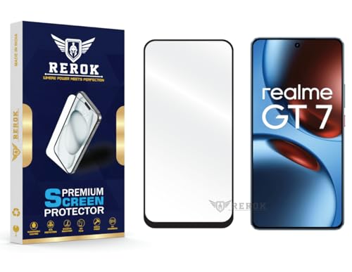 Image of Gorilla Tempered Glass Screen Protector Compatible with Realme GT 7 [Pack of 1] | Edge-to-Edge, Bubble-Free, Case Friendly, Easy Installation Kit