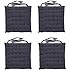 Homevibes Cojines para Sillas, Cojin para Silla con Lazos, Juego de 4 Cojines para Interior o Exterior de 100% Algodon, Medidas 40 x 40 x 5 cm Varios Diseños para Decorar Tu Hogar(Gris Oscuro)
