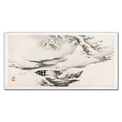 Tableau en verre 100x50cm Arbre d'hiver pour salon moderne