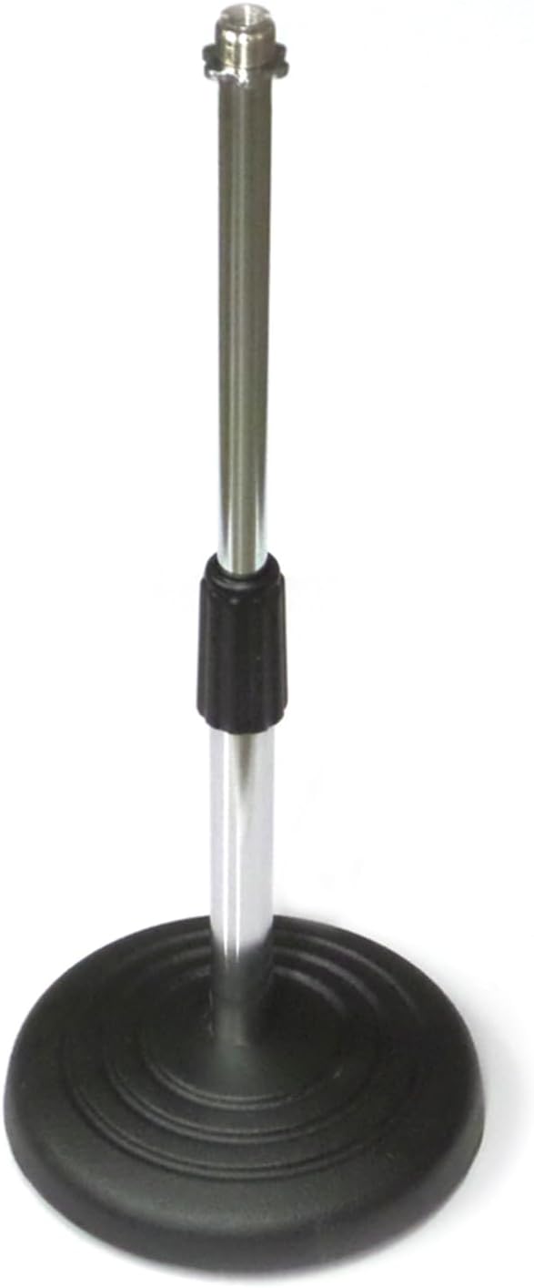 Desktop Microphone Stand, Low Profile-Adjustable Height 6" Mic Base-Performance Plus (AD7S)