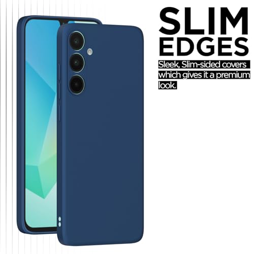 Image of Outlouders Back Cover for Samsung Galaxy A56 5G | Camera Protection | Durable Soft Matte Silicone Bumper Case (Blue)