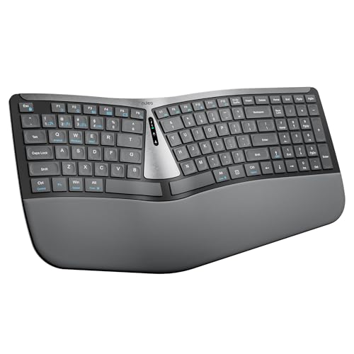 Nulea Ergonomic Split Wireless Keyboard with Cushioned Wrist Rest