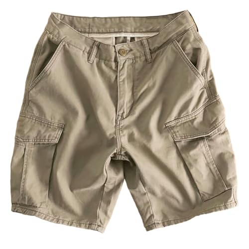 Pantalones Cortos Hombre Trabajo Casual Verano Pantalon Corto Deporte Suave Bermudas Cargo Con Bolsillos Vintage Pantalón Corto Ligero Shorts Deportivo Cómodo Ropa Deportiva Transpirables Correr Playa