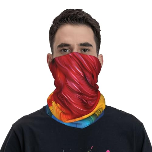 Neck Gaiter Face Mask UV Protector Scarf Breathable Windproof Face Cover Fantastic Parrot Feather Balaclava Summer Cooling Gator Cover Seamless Bandana Head Wrap for Men Women2