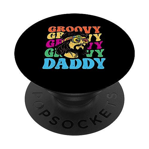 Groovy Daddy - Colorato Groovy Dad Best Papa Happy Birthday PopSockets PopGrip Intercambiabile