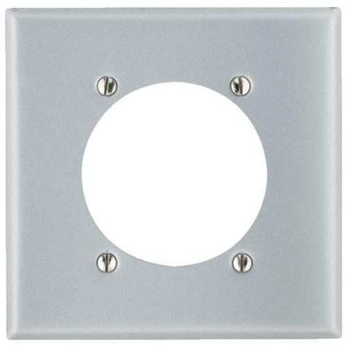 Plaque Leviton aluminium double gang pour prise murale élégante