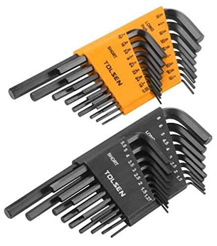 Tolsen 36pcs INCH & METRIC hex key set