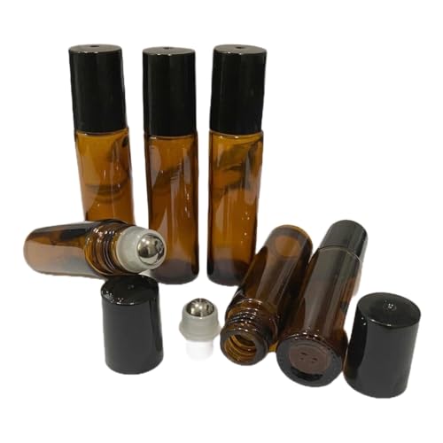 10 Frascos de Vidro Âmbar Roll On 10 ml (Vidro Grosso)