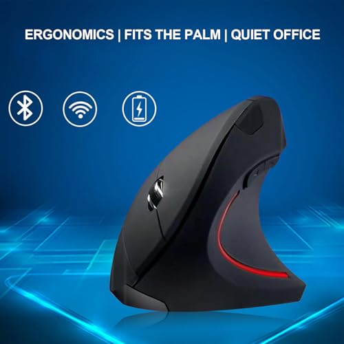 Ratón ergonómico vertical recargable con receptor inalámbrico integrado 2
