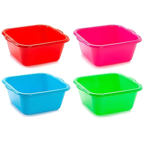 ACAN Tradineur - Cubo, Barreño, Tina Multiusos - Fabricado en plástico - Producto y Utensilio de Limpieza - Forma Cuadrada - Capacidad de 15 litros - 48 x 47 x 19 cm - Color Azul - imagen 2