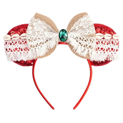 zhezesmila Shiny Mouse Ears for Women Hawaii Outfit Ears Headband Accessories for Party Costume Trips Decoration