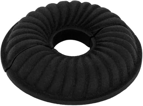 Renovators Supply Manufacturing Placa de escudo de aluminio 3,13 en OD Escutcheon 1/2 en brida negra del radiador IPS