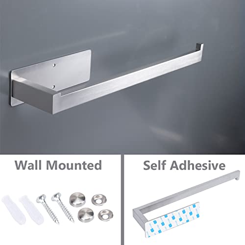 Vanloory Paper Towel Holder, Paper Towel Holder Under Cabinet Stainless Steel Paper Towel Rack Available In Adhesive And Screws, Paper Towel Dispenser For Kitchen, Bathroom (Brushed Nickel, 13 Inch) #TOP5