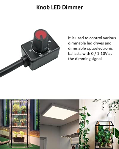 Dc 0/1-10V Knob Led Dimmer, Mini Controller Rotary Switch Low Voltage Passive Dimmer Pwm Dimming For 0-10V Or 1-10V Dimmable Electronic Led Driver, 2Packs #TOP5