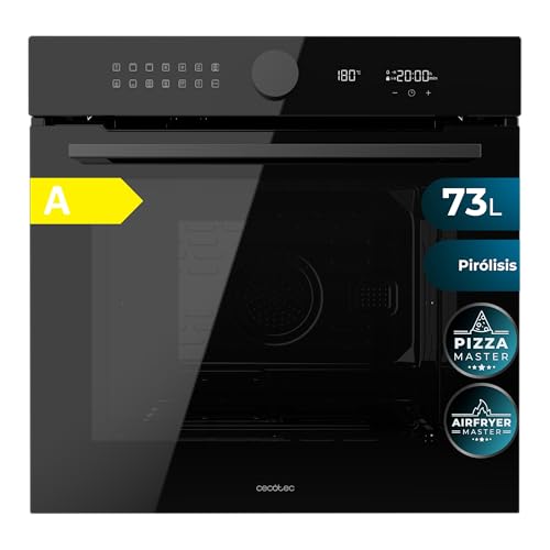 Cecotec Four encastrable pyrolyse Bolero Hexa P516000 Glass Black A.Four multifonctions Capacité de 73 L, 14 fonctions, classe A, 3250 W
