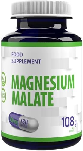 Magnesio Malato 2000mg por dosis 180 cápsulas veganas, probadas e...