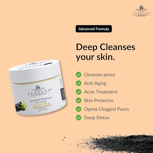 Image of Activated Charcoal Peel Off Mask With Bamboo Charcoal, Turmeric, Vitamin B3 & Licrorice |No Paraben, Silicones -100g