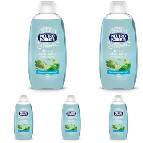 Neutro Roberts Doccia Shampoo Rinfrescante, 250ml (Confezione da 5)
