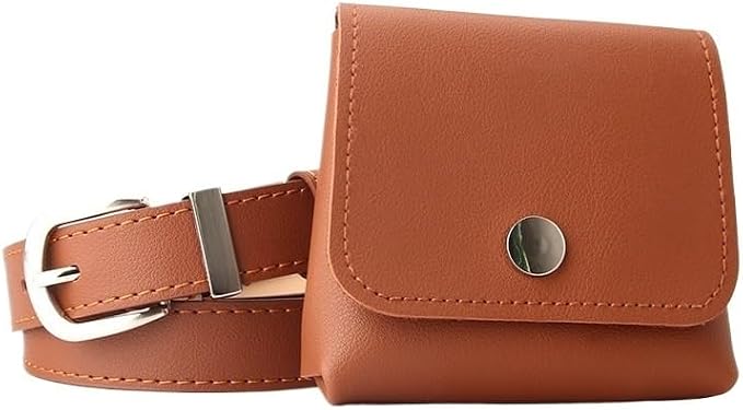 Leather Belt Waist Bag Mini Coin Purse Dress Multifunctional Small