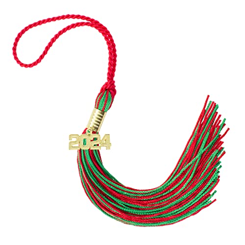 Tassel Depot 2024 Red/Kelly Graduation Tassel - Every School Color Available - Made in USA