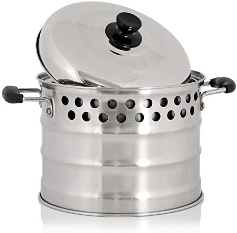 BBQ-Toro Garnek do gotowania ze stali nierdzewnej do pieca rakietowego, Ø 24 cm, garnek z pokrywką | gotowanie na świeżym powietrzu | idealny do grillowania i gotowania w piecu rakietowym | na kemping, do aktywności na do ogrodu