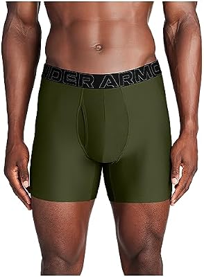 Under Armour Men's Performance Tech Brief Underwear - 6" Inseam, Marine Od Green Solid, X-Large