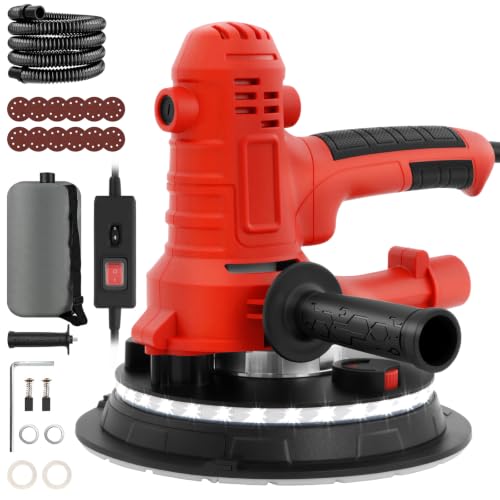 Levigatrice Per Muro 800 W,1200-2300r/min Levigatrice a Secco, conLuce LED,