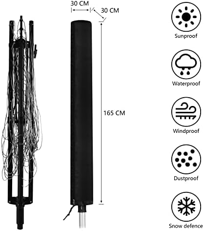 Premium Protective Cover for Rotary Dryer Washing Lines Weather-resistant Zip-Up Sleeve for all Brabantia Rotaries (168 x 30 cm)