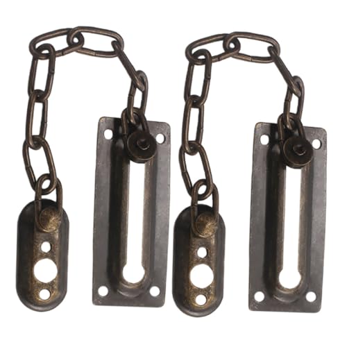 HONITANO 2 piezas Cadena de Seguridad para Puerta y Ventana Cerradura Antirrobo de Inoxidable Protección Resistente para Hogar Instalación Rápida y Bloqueo Seguro para Ventanas y Entradas