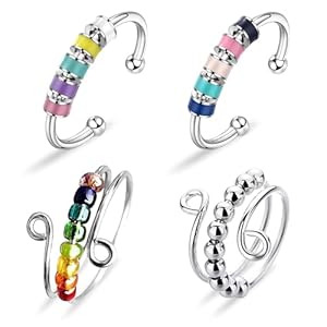 Yeefunjoy 4er Set Fidget Anti-Stress Ringe